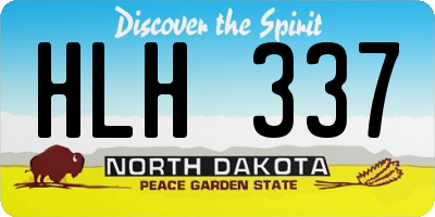 ND license plate HLH337