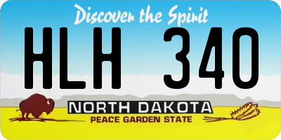 ND license plate HLH340