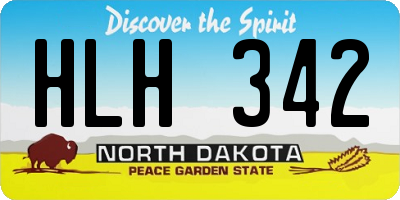 ND license plate HLH342