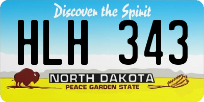 ND license plate HLH343