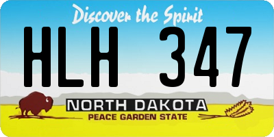 ND license plate HLH347