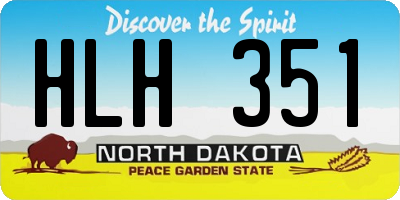 ND license plate HLH351