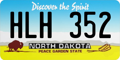 ND license plate HLH352