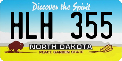 ND license plate HLH355