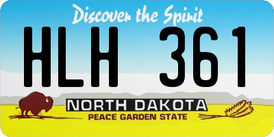 ND license plate HLH361