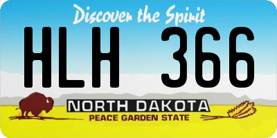 ND license plate HLH366