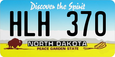 ND license plate HLH370