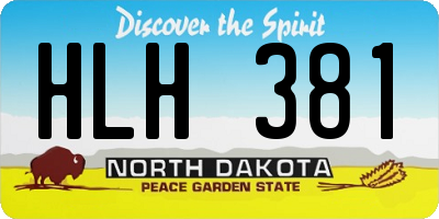 ND license plate HLH381