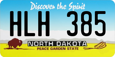 ND license plate HLH385