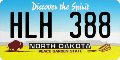 ND license plate HLH388