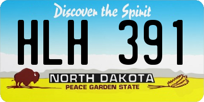 ND license plate HLH391