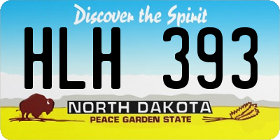 ND license plate HLH393