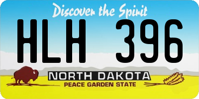 ND license plate HLH396