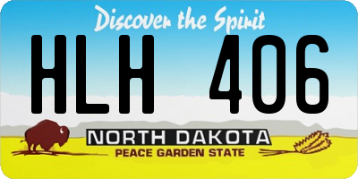 ND license plate HLH406