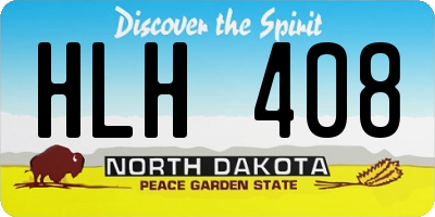 ND license plate HLH408