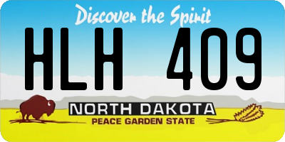 ND license plate HLH409