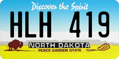 ND license plate HLH419