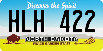 ND license plate HLH422