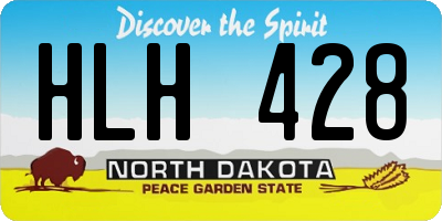 ND license plate HLH428