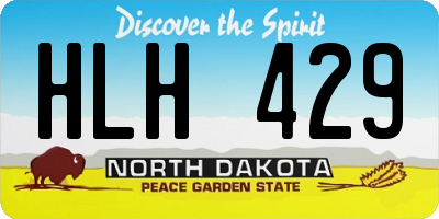 ND license plate HLH429