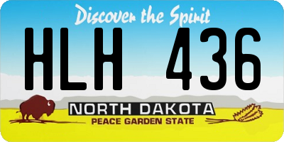 ND license plate HLH436