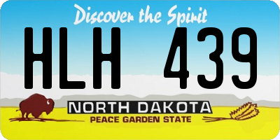 ND license plate HLH439