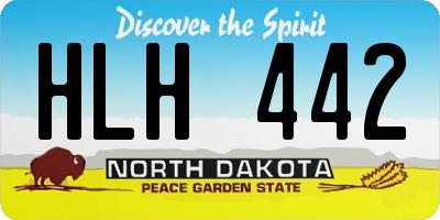 ND license plate HLH442