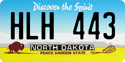 ND license plate HLH443