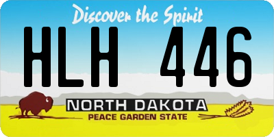 ND license plate HLH446
