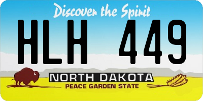 ND license plate HLH449