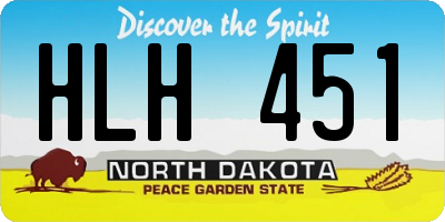 ND license plate HLH451