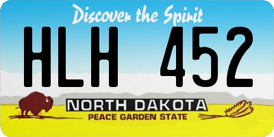ND license plate HLH452