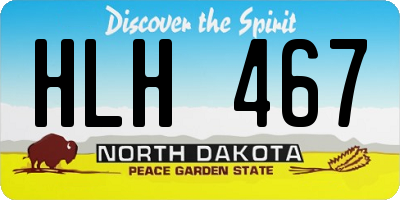 ND license plate HLH467