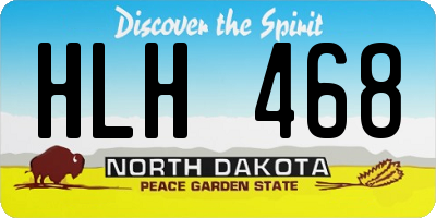 ND license plate HLH468
