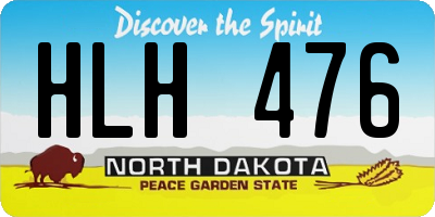 ND license plate HLH476