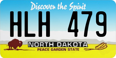 ND license plate HLH479