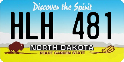 ND license plate HLH481