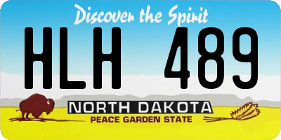 ND license plate HLH489