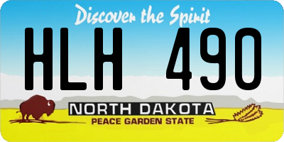ND license plate HLH490