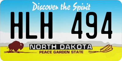 ND license plate HLH494