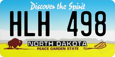 ND license plate HLH498