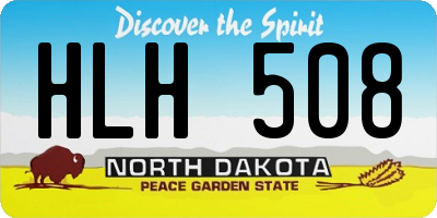 ND license plate HLH508