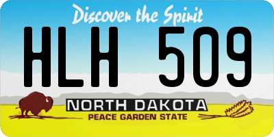 ND license plate HLH509