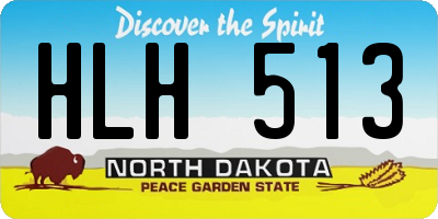 ND license plate HLH513