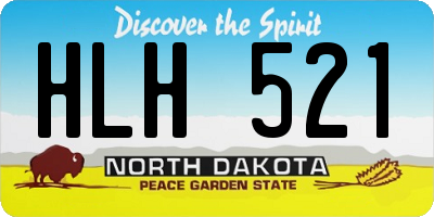 ND license plate HLH521