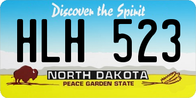 ND license plate HLH523