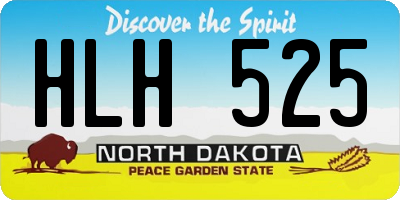 ND license plate HLH525