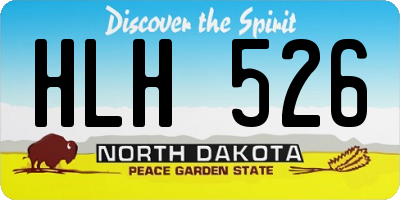 ND license plate HLH526
