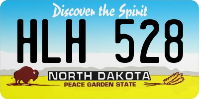 ND license plate HLH528