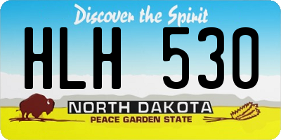 ND license plate HLH530